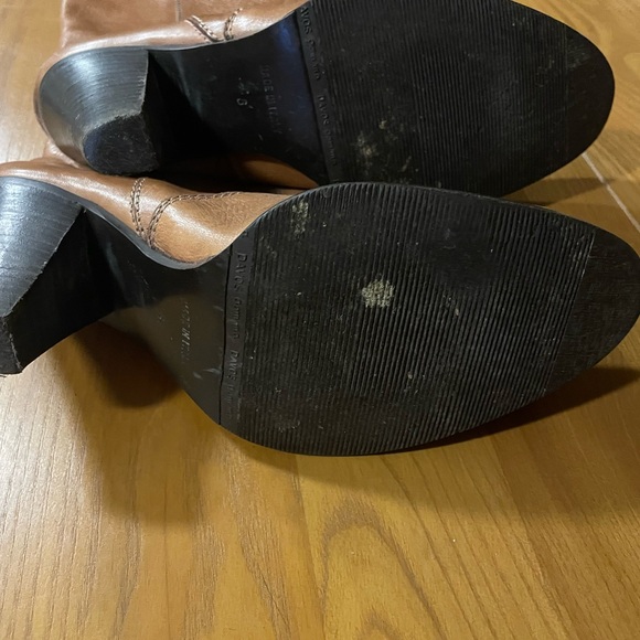 Brown Leather Davos Boots. Mid-Calf Size 8. Great Condition. - Picture 4 of 6